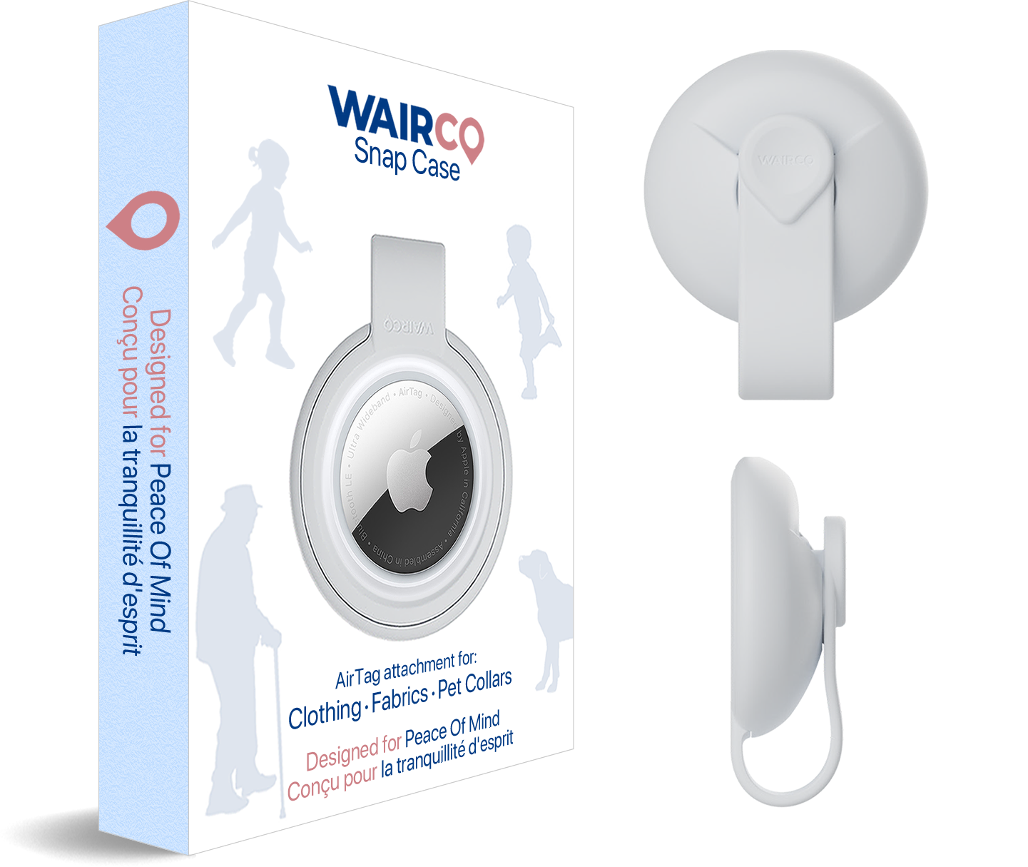 Snap Case for Apple AirTag (For Clothing and Pet Collars